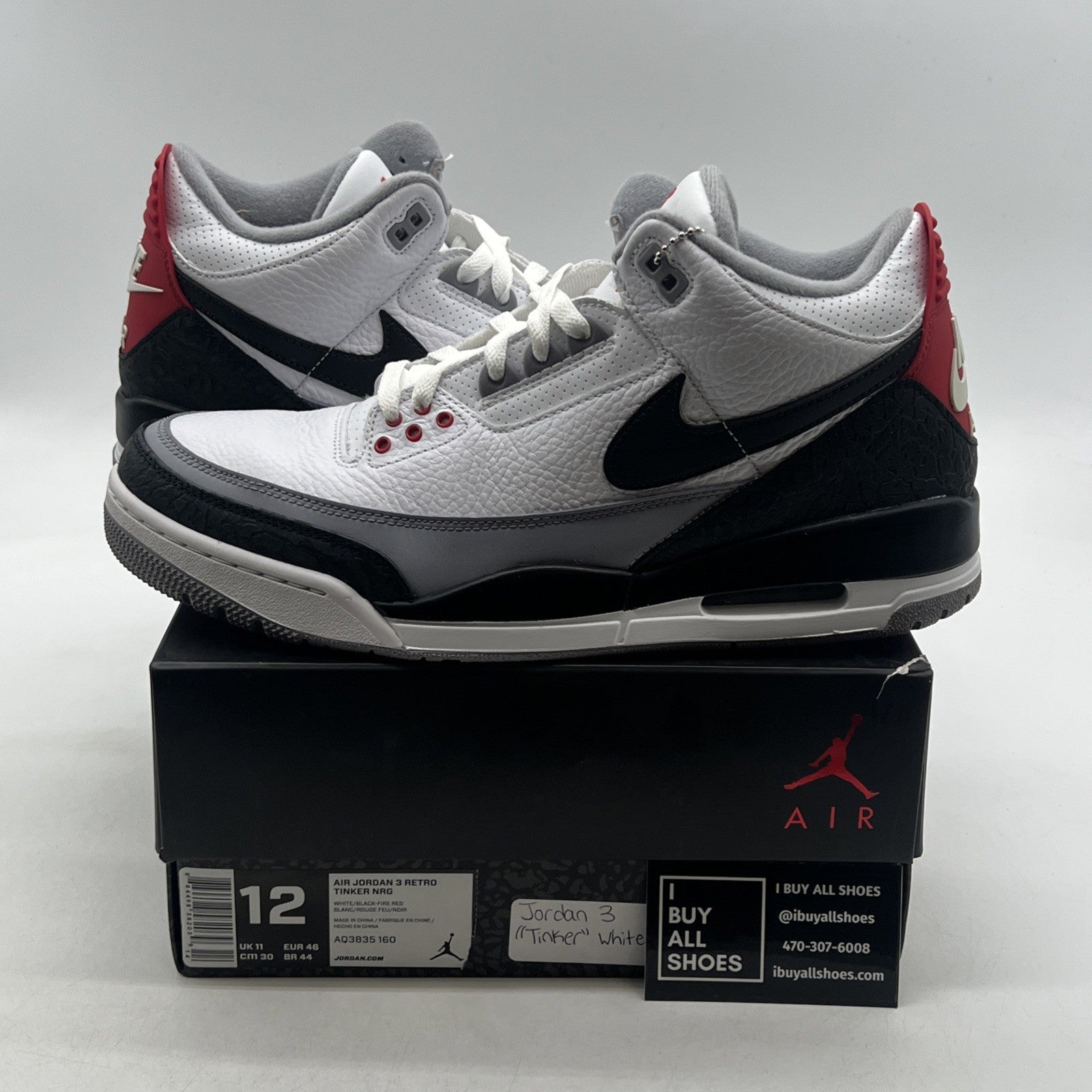Size 12 - Air Jordan 3 Retro NRG Tinker 2018 (AQ3835-160)