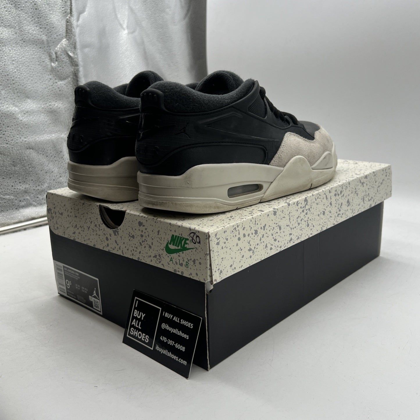 Size 9.5 - Air Jordan 4 RM Black Light Bone (FQ7939-001)