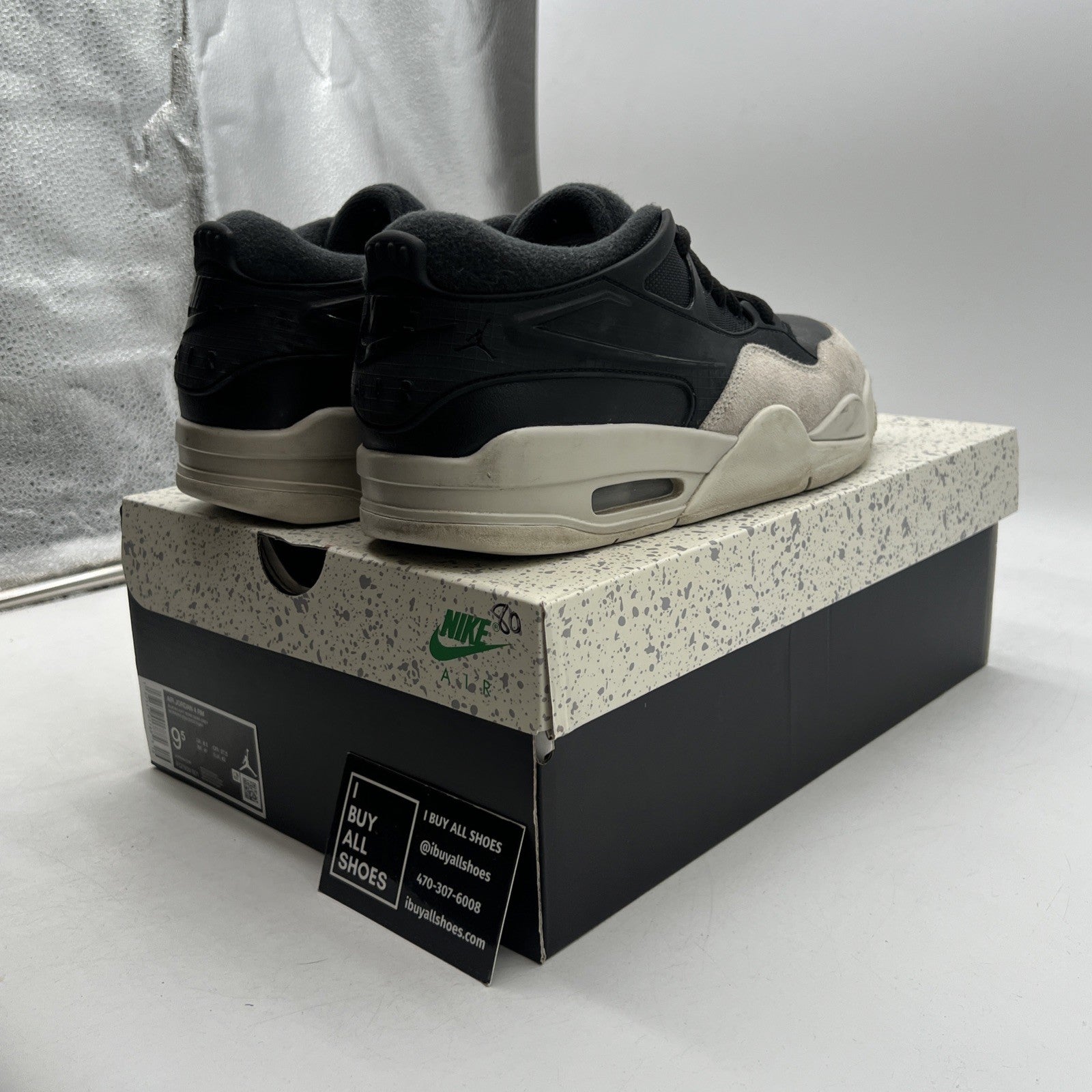 Size 9.5 - Air Jordan 4 RM Black Light Bone (FQ7939-001)