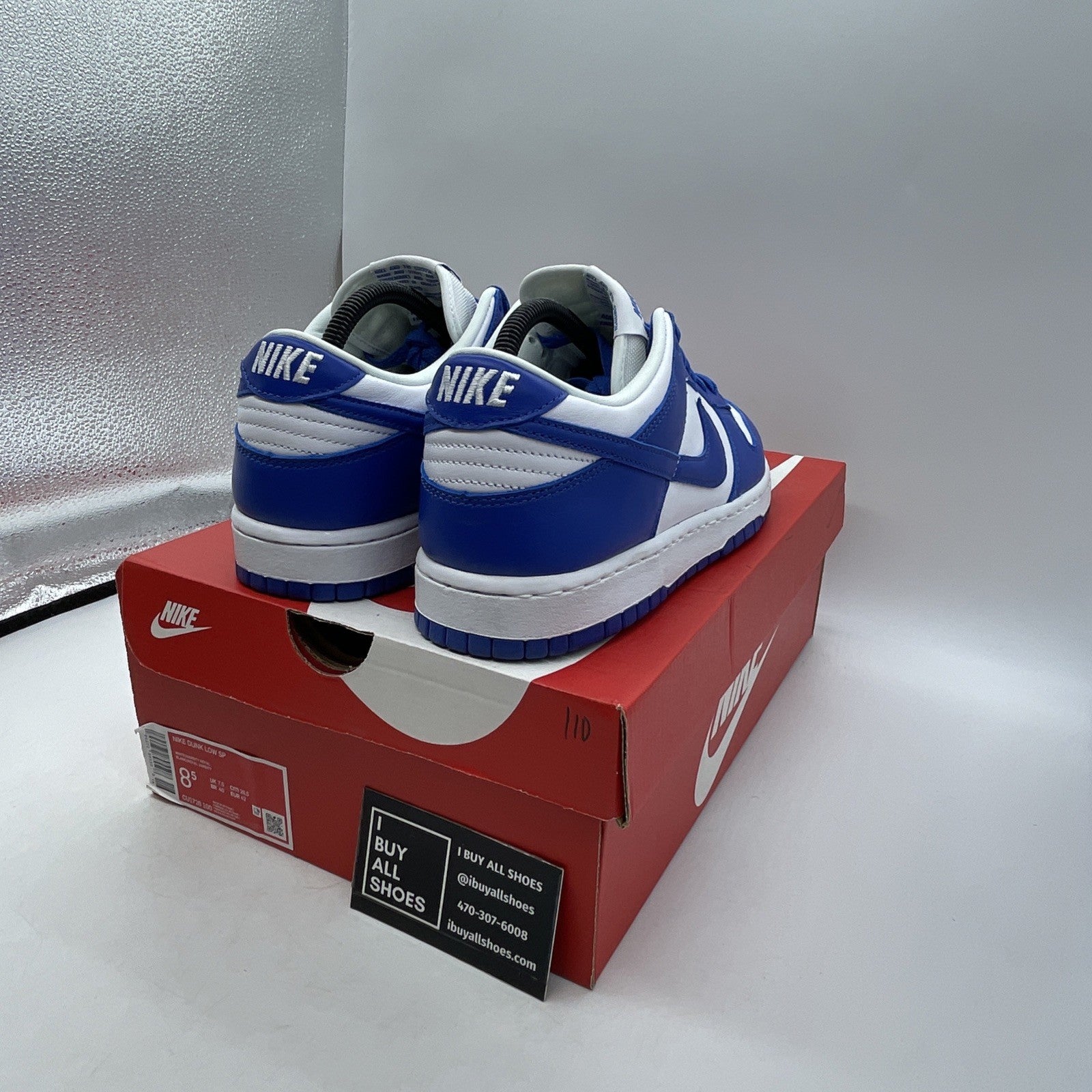 Size 8.5 - Nike Dunk Low Retro SP Kentucky 2020 (CU1726-100)