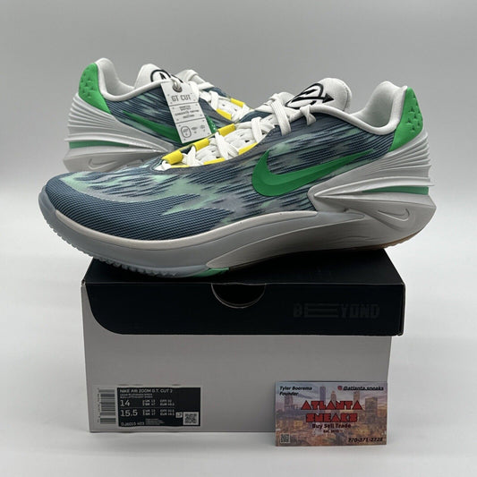 Size 14 - Nike Air Zoom GT Cut 2 Leche Blue Green Glow 2022 Yellow Rare Size OG