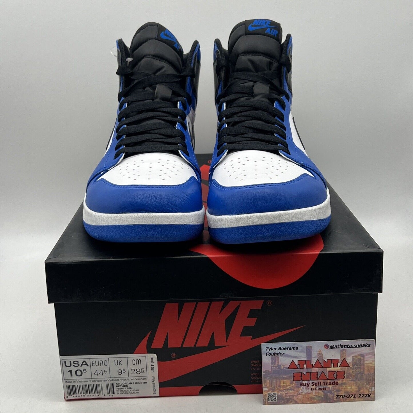 Size 10.5 - Air Jordan 1.5 The Return Reverse Fragment Blue Black (768861-106)