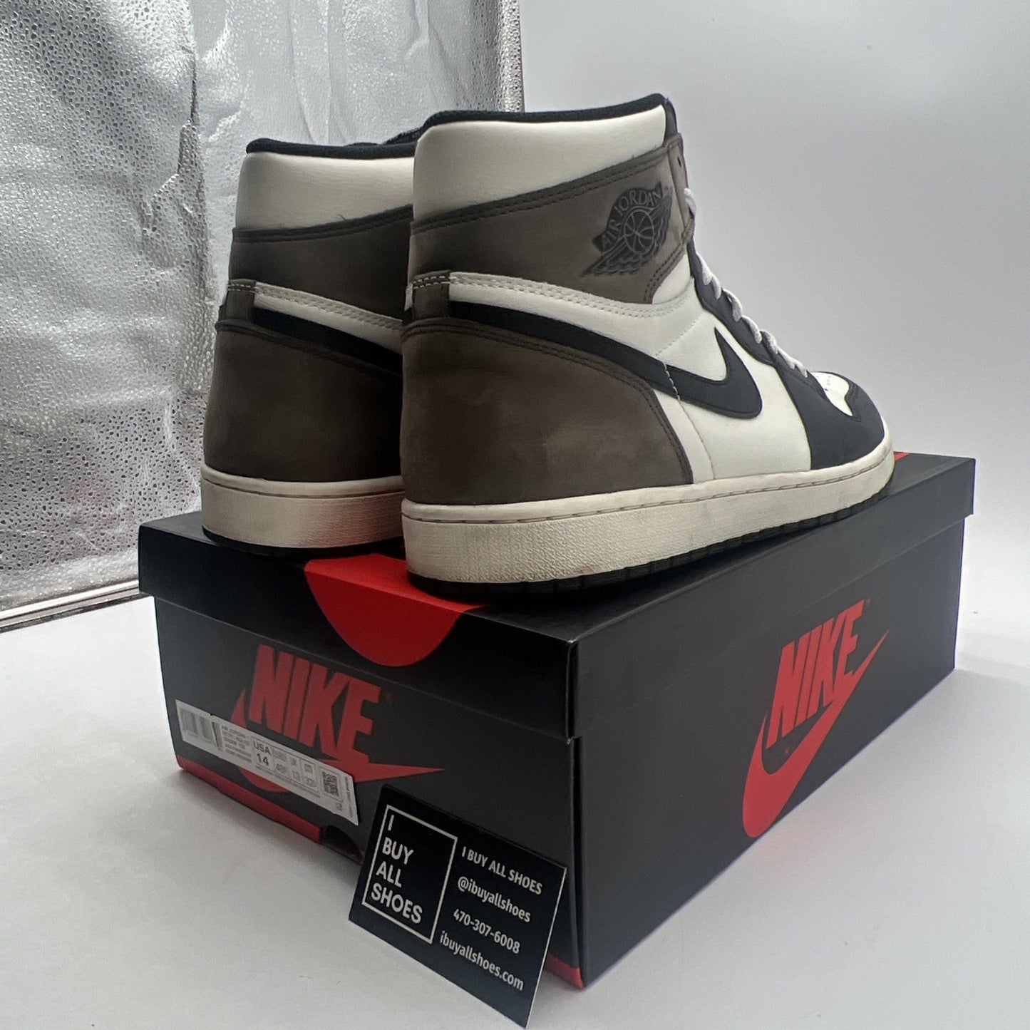 Size 14 - Air Jordan 1 Retro OG High Dark Mocha (555088-105)