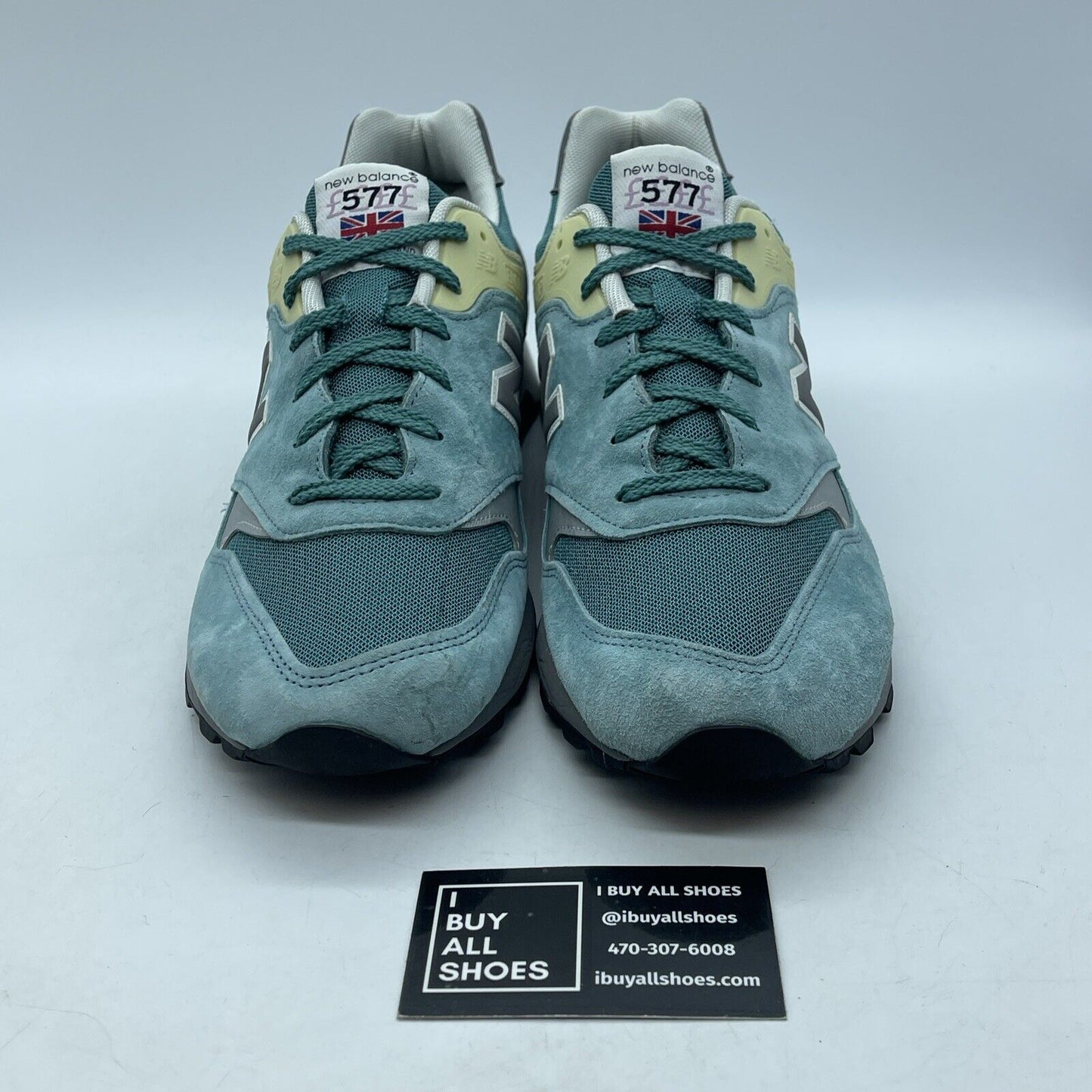 Size 12 - New Balance 577 Made in England English Tender - Sea Glass