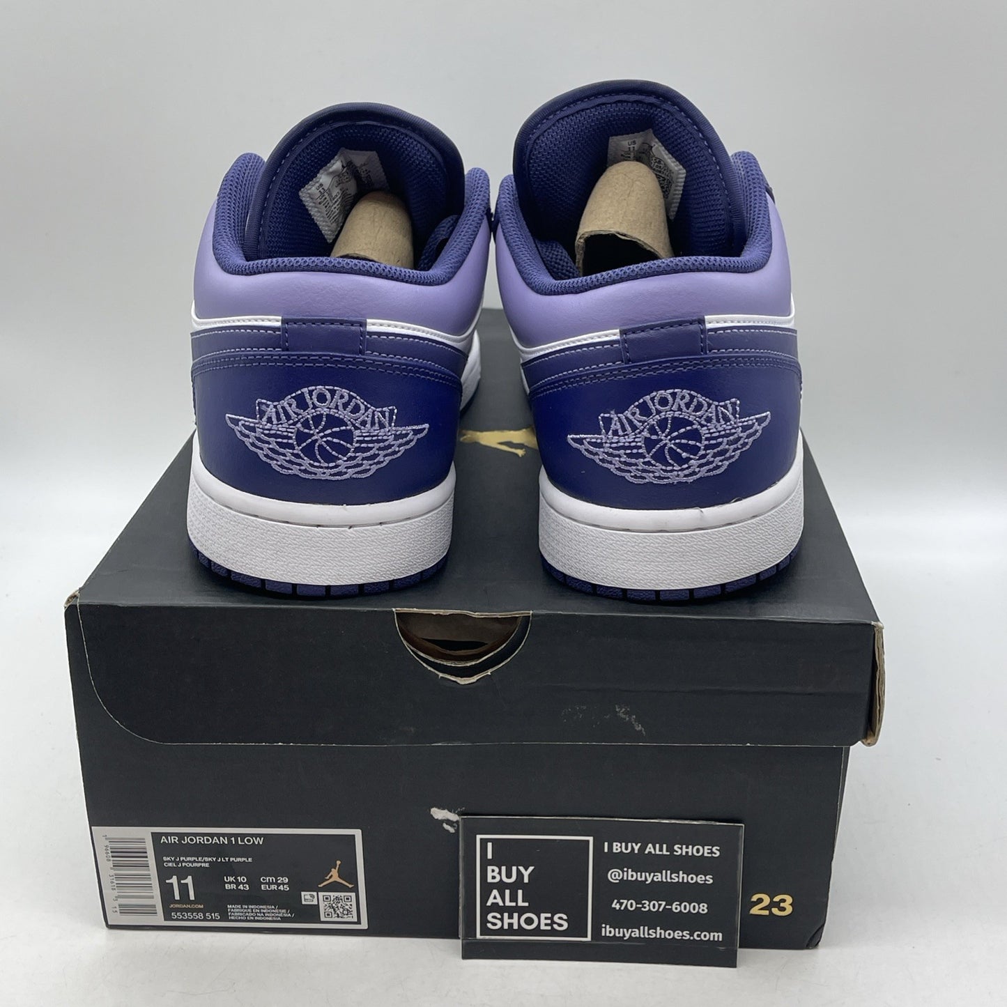 Size 11 - Air Jordan 1 Low Sky J Purple (553558-515)