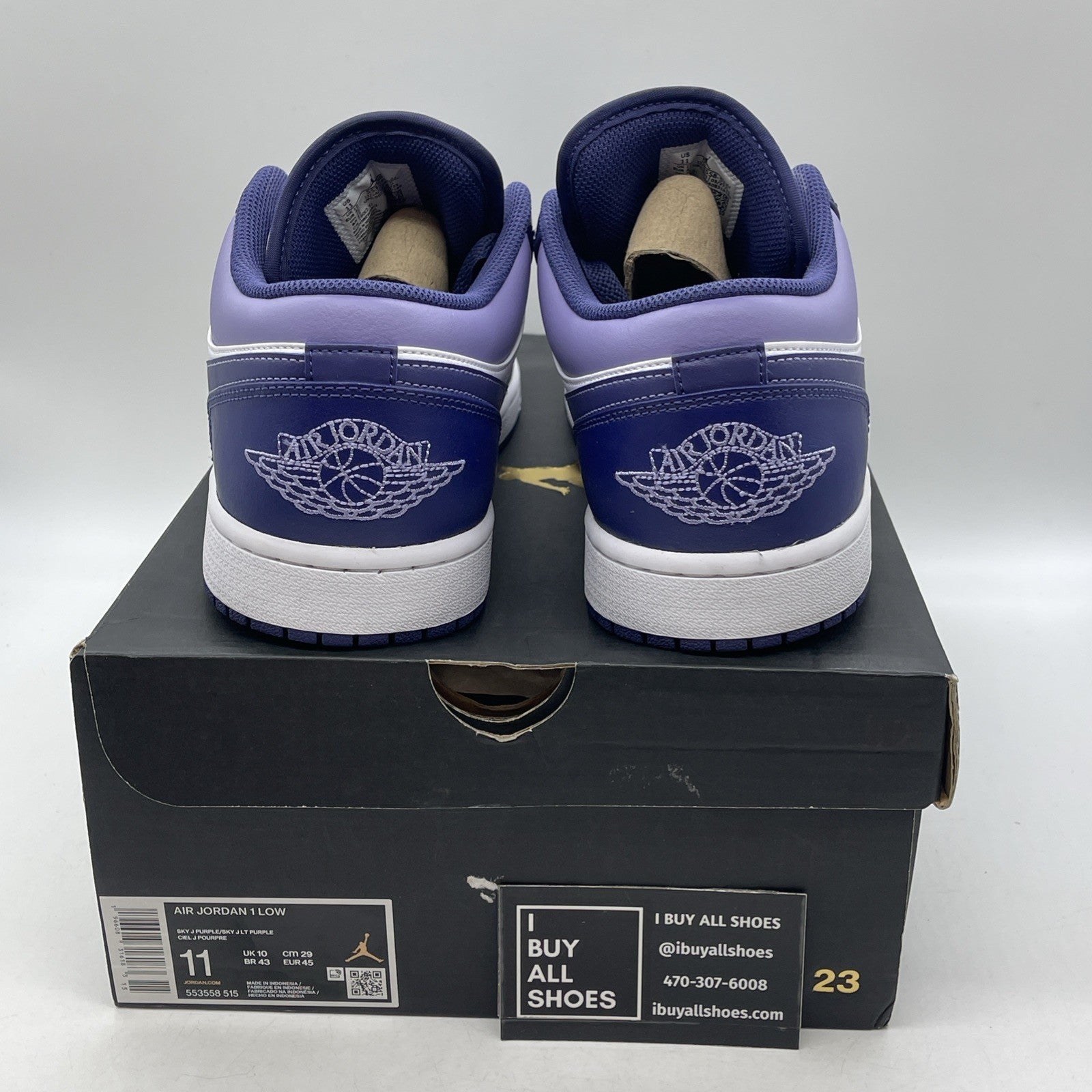 Size 11 - Air Jordan 1 Low Sky J Purple (553558-515)