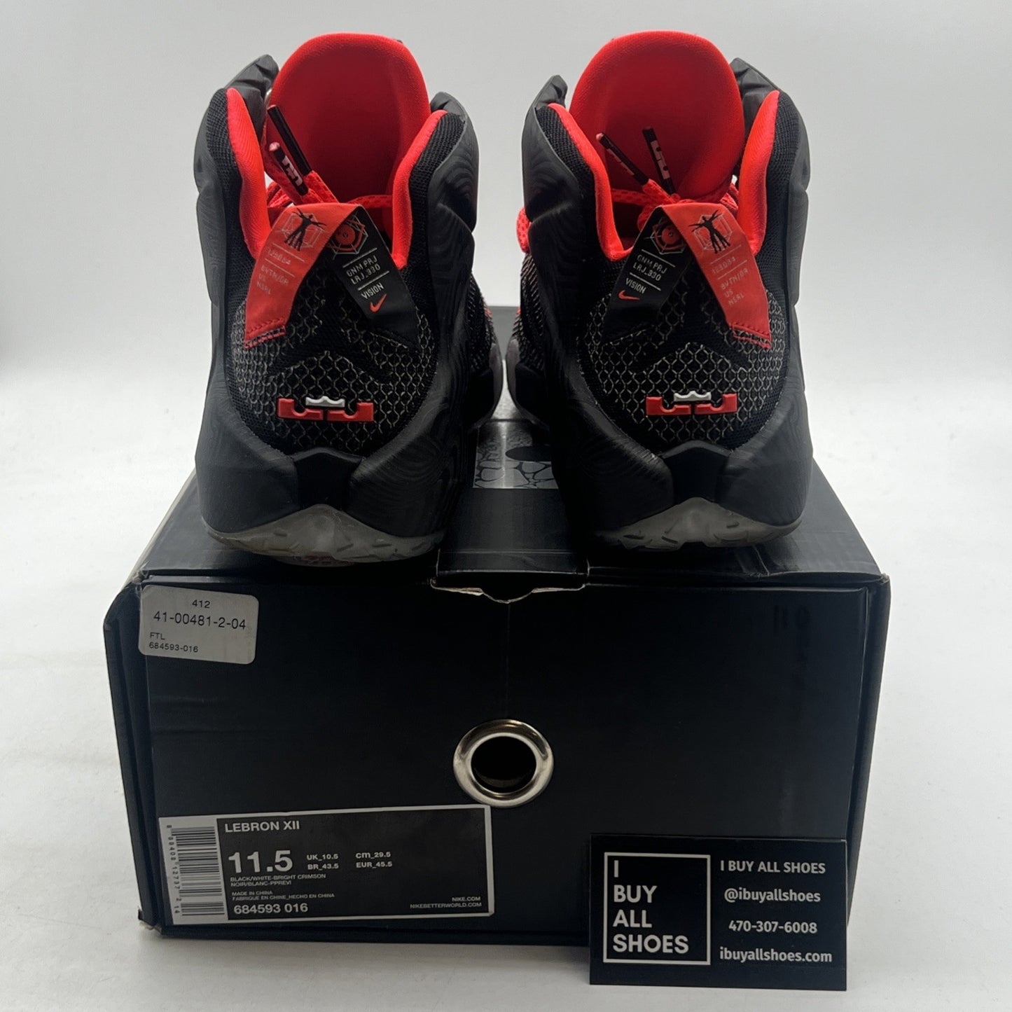 Size 11.5 - Nike LeBron 12 Court Vision (684593-016)