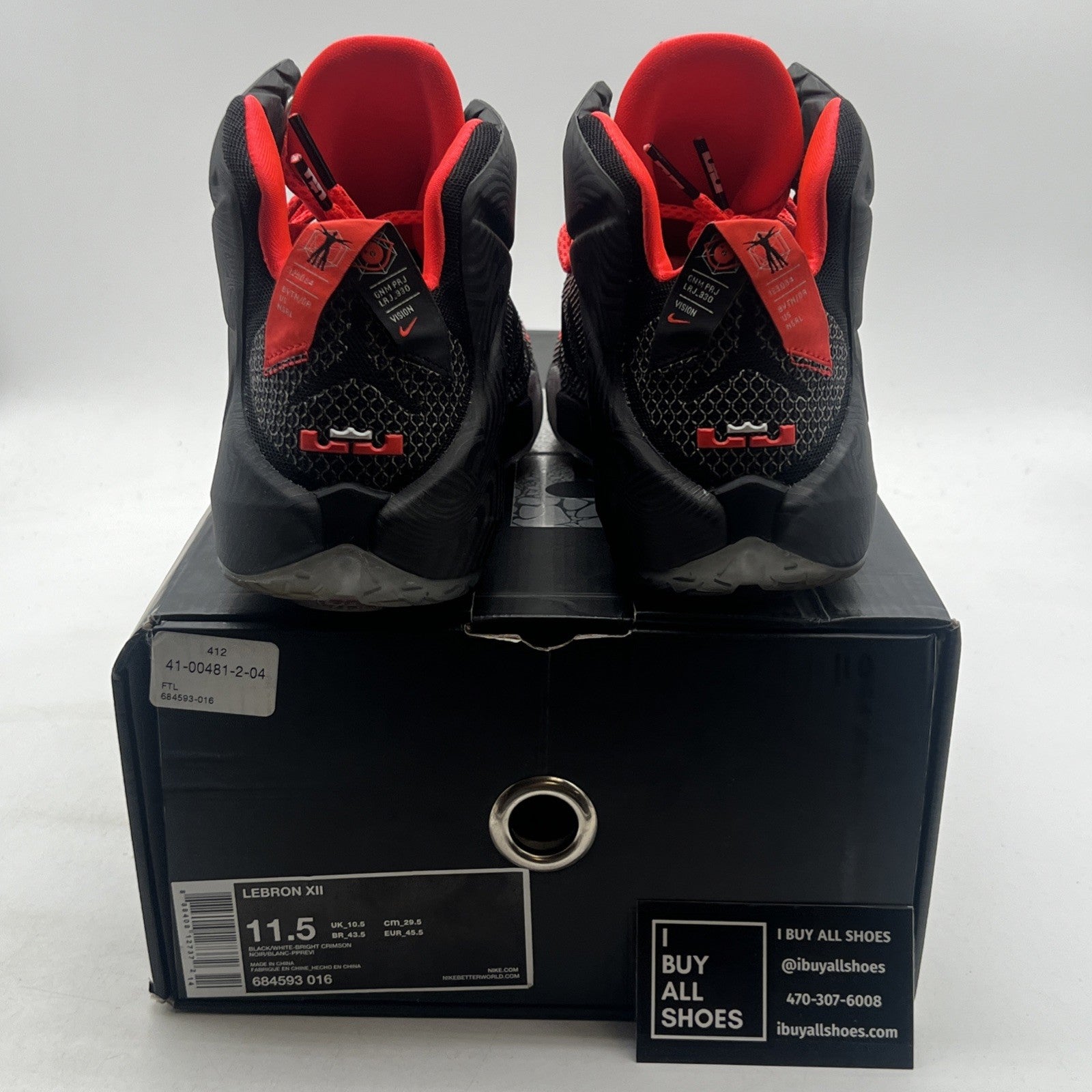Size 11.5 - Nike LeBron 12 Court Vision (684593-016)