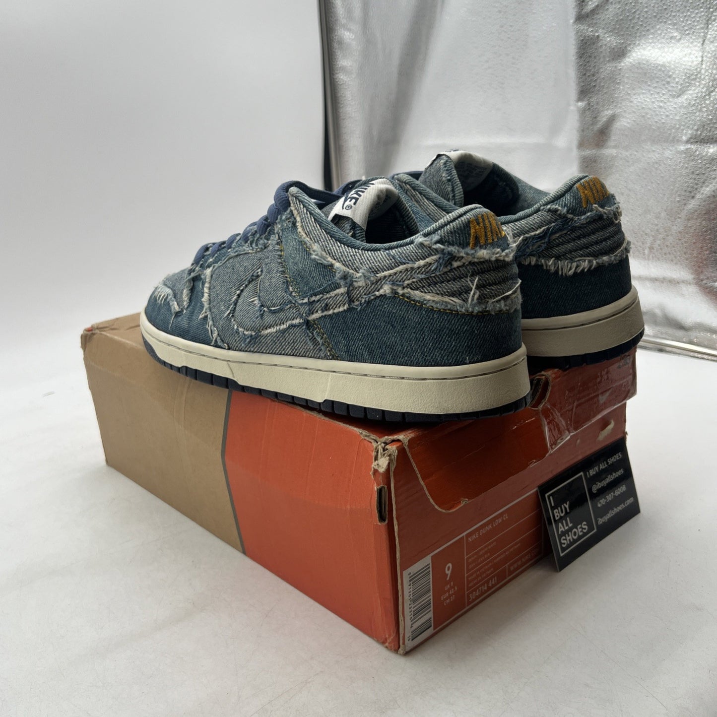 Size 9 - Nike Dunk Cl Low Denim (304714-441)