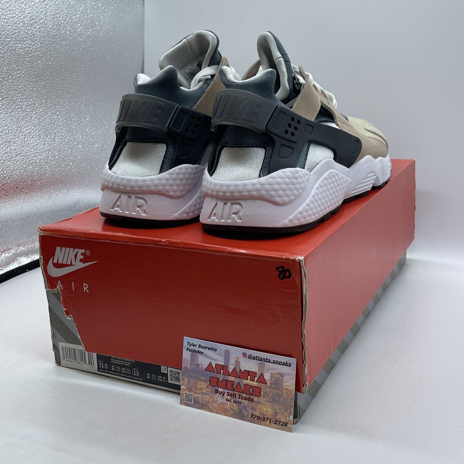 Size 11.5 - Nike Air Huarache OG Escape Brown Black Suede Leather (DH9532-201)