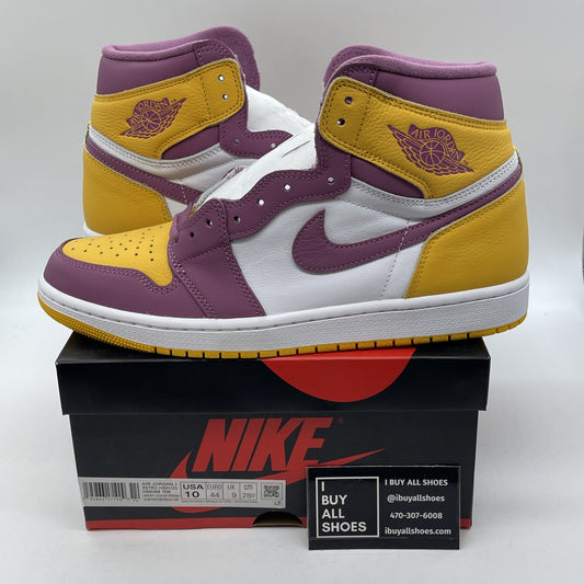 Size 10 - Jordan 1 Retro High OG Brotherhood 2022 Yellow Leather (555088-706)
