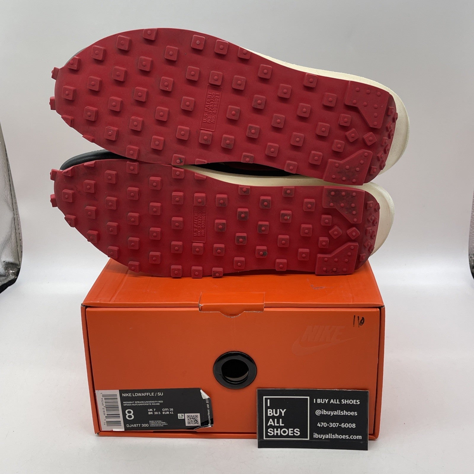 Size 8 - Nike sacai x Undercover x LDWaffle Midnight Spruce University Red