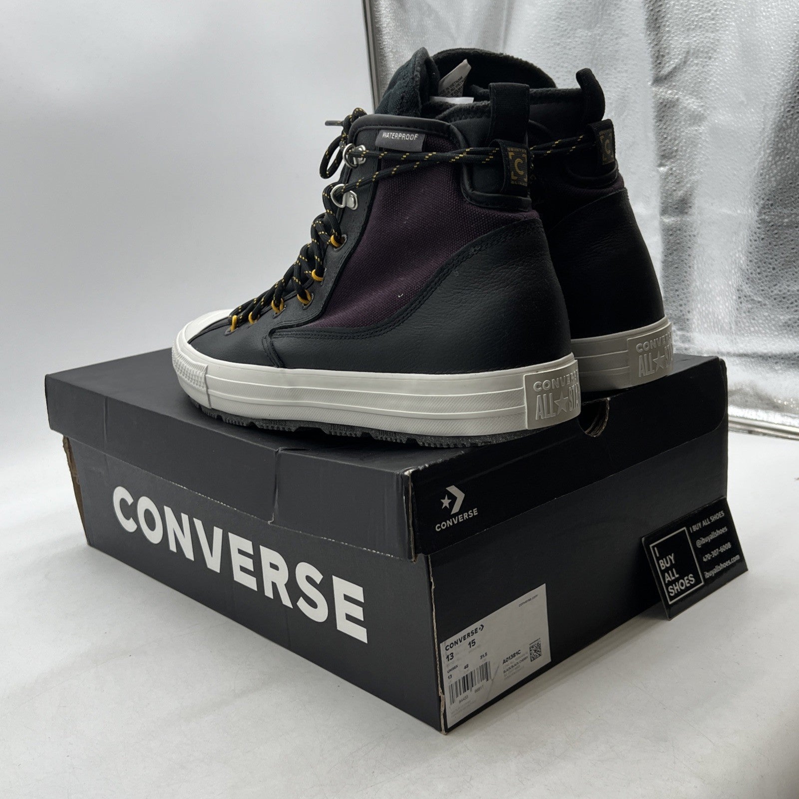 Size 15W - Converse Chuck Taylor All Star All Terrain HI Black/Maroon (A01381C)