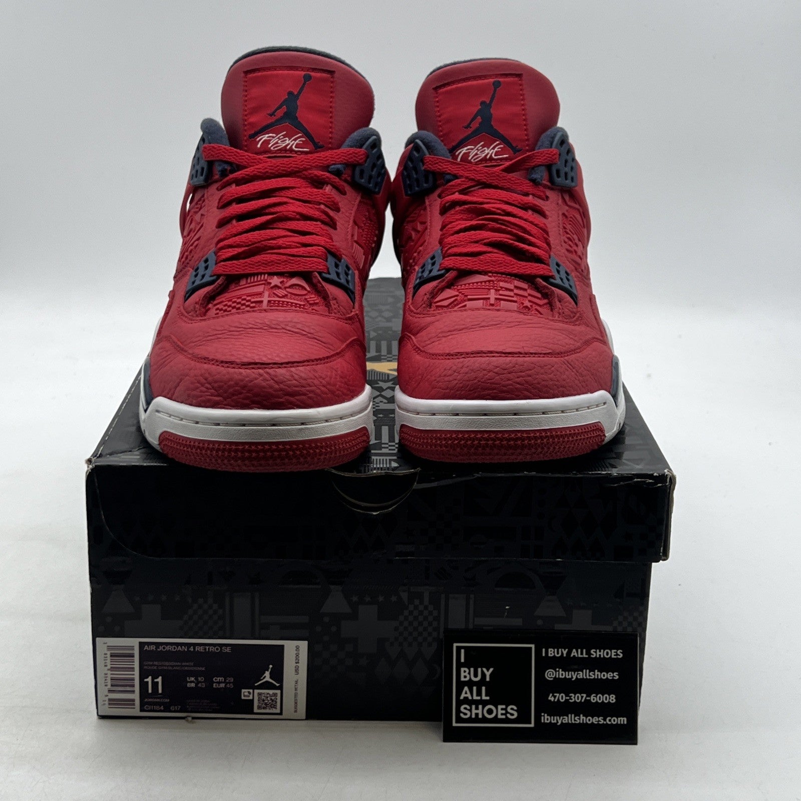 Size 11 - Air Jordan 4 Retro FIBA (CL1184-617)