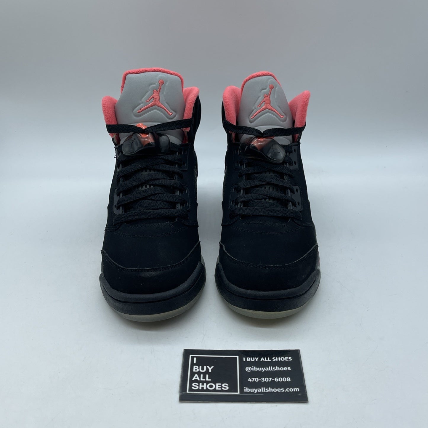 Size 7Y (GS) - Jordan 5 Retro Mid Black Pink Suede (440892-001)