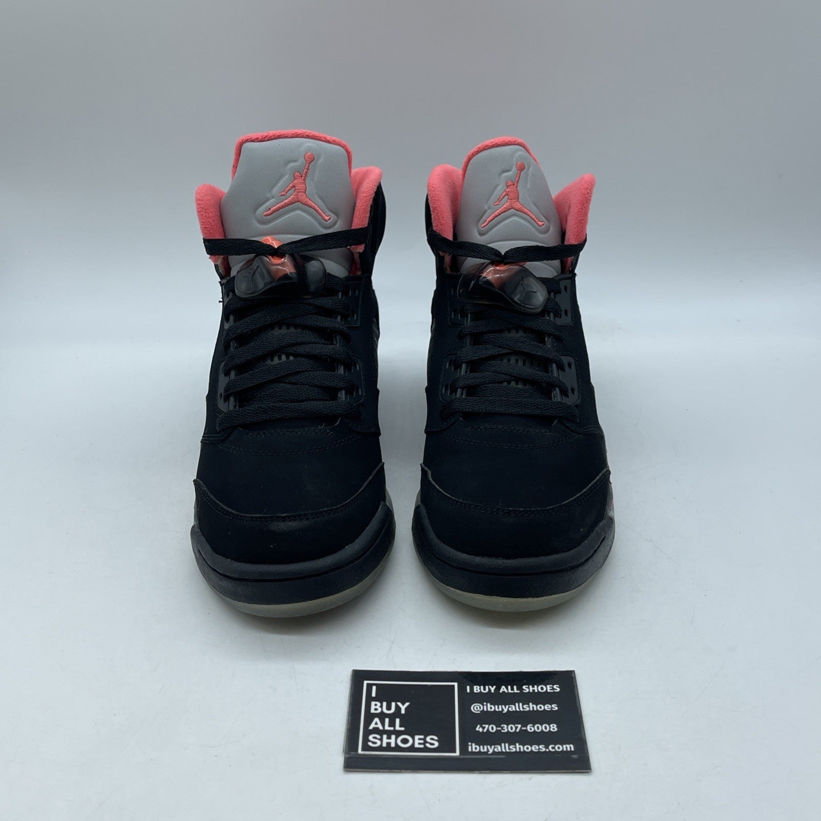 Size 7Y (GS) - Jordan 5 Retro Mid Black Pink Suede (440892-001)