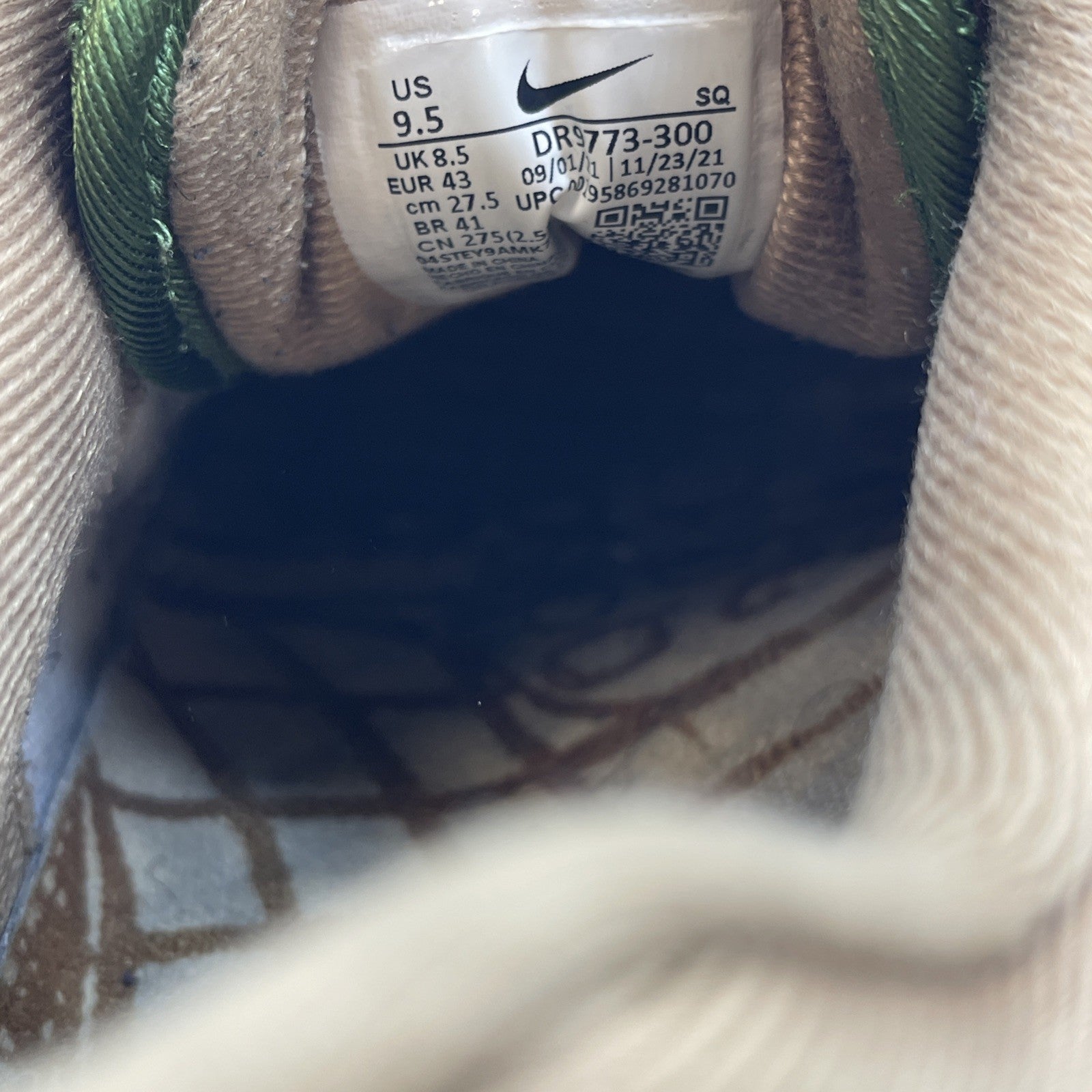 Size 9 - Nike Air Max 1 NH Treeline Green Pink Brown Suede (DR9773-300)
