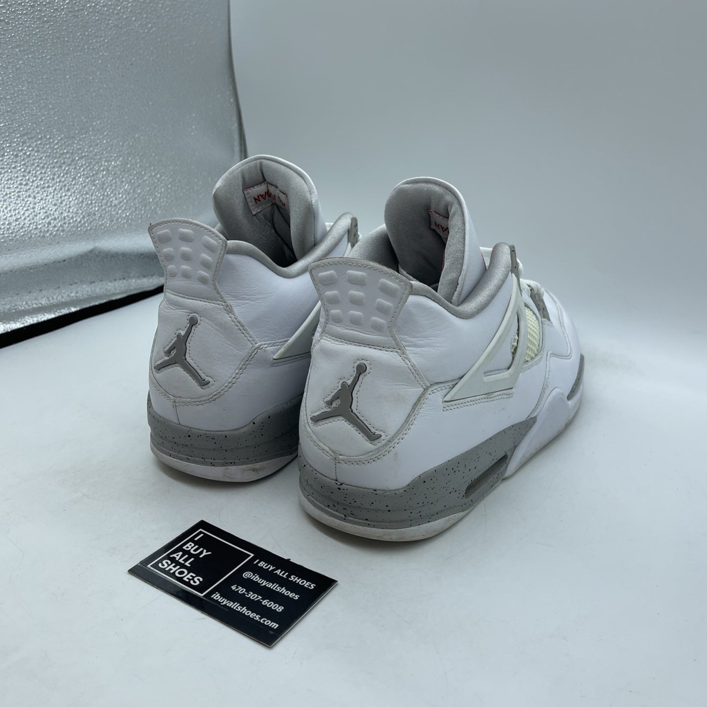 Size 13 - Jordan 4 Retro Mid White Oreo Grey Leather (CT8527-100)