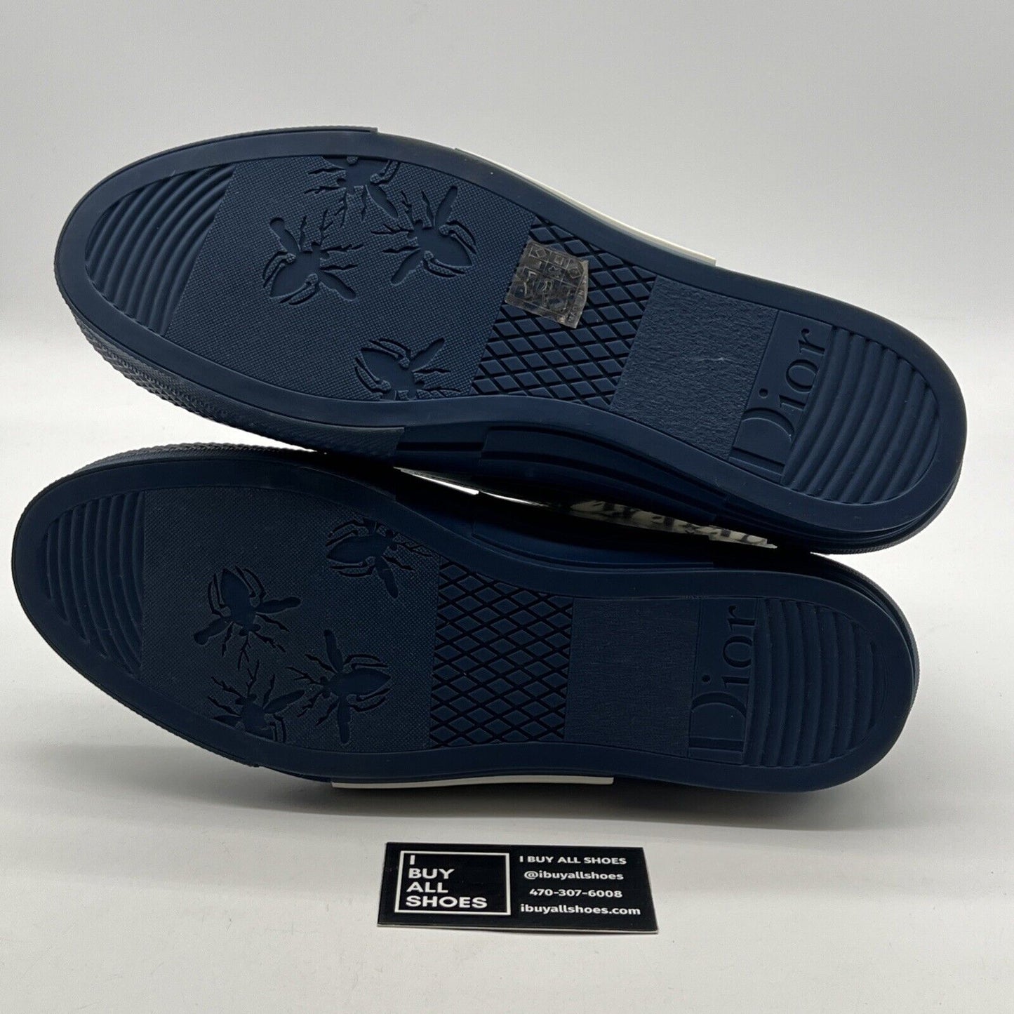 Size 14 - Dior B23 High Dior Oblique Navy Blue White