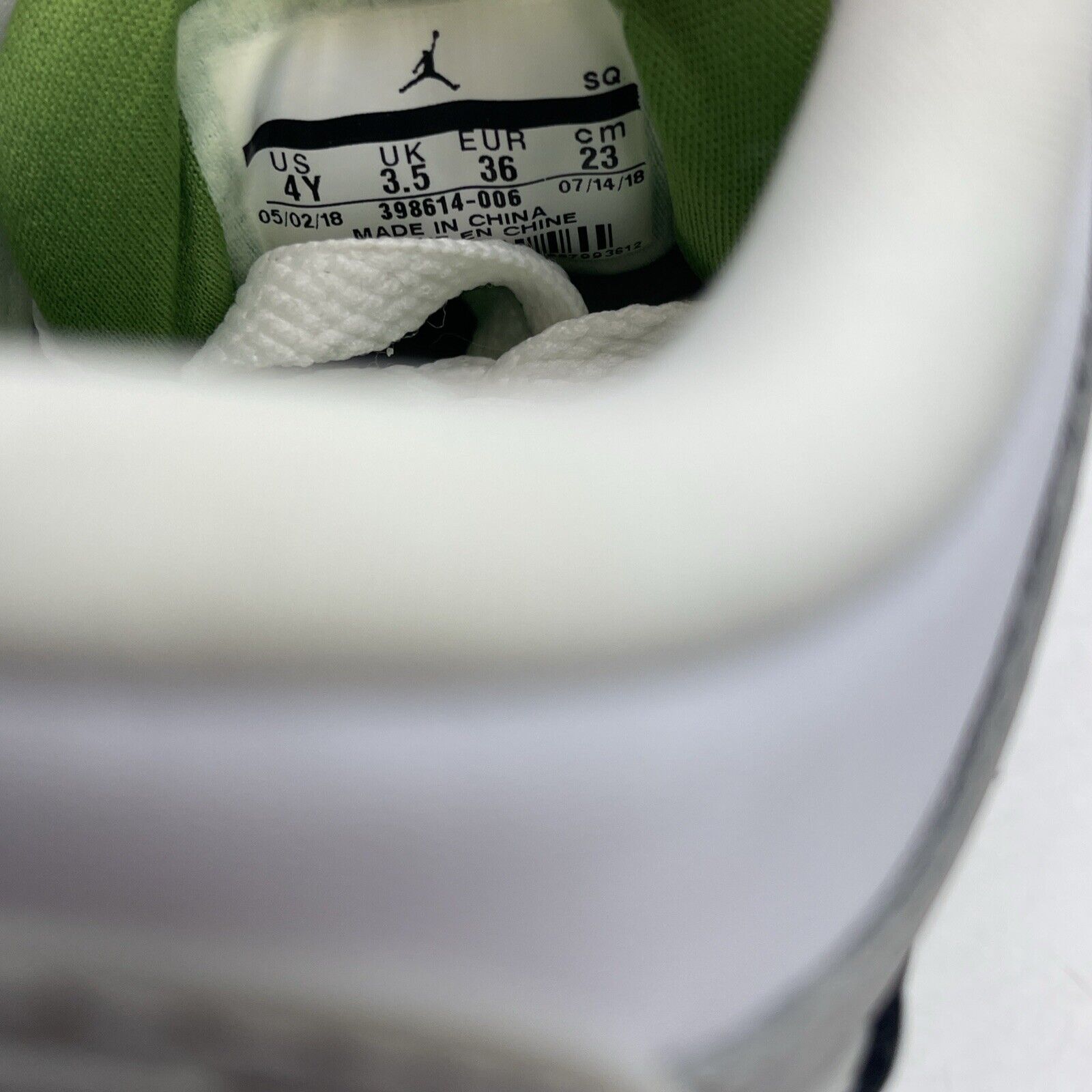 Size 4Y (GS) - Jordan 3 Retro Mid Chlorophyll Grey Black Suede (398614-006)