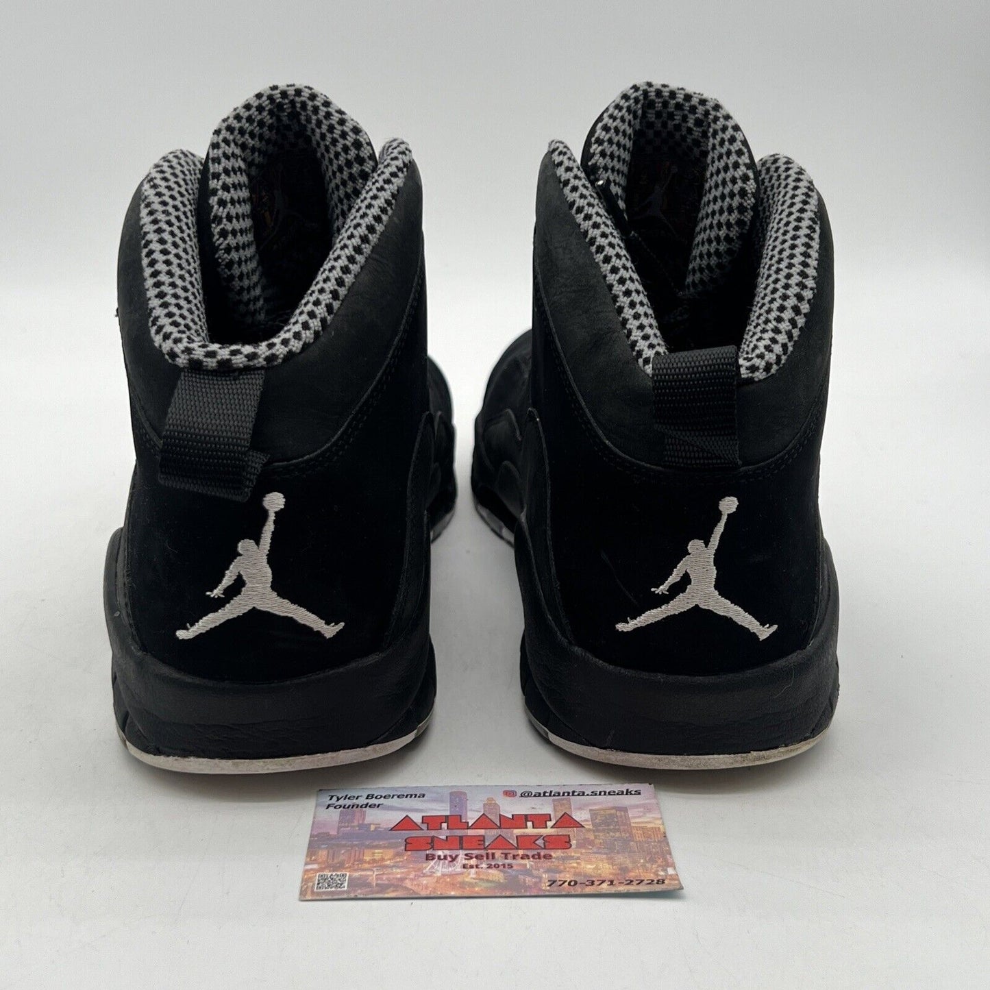Size 13 - Air Jordan 10 Retro Stealth Black Suede White Grey (310805-003)