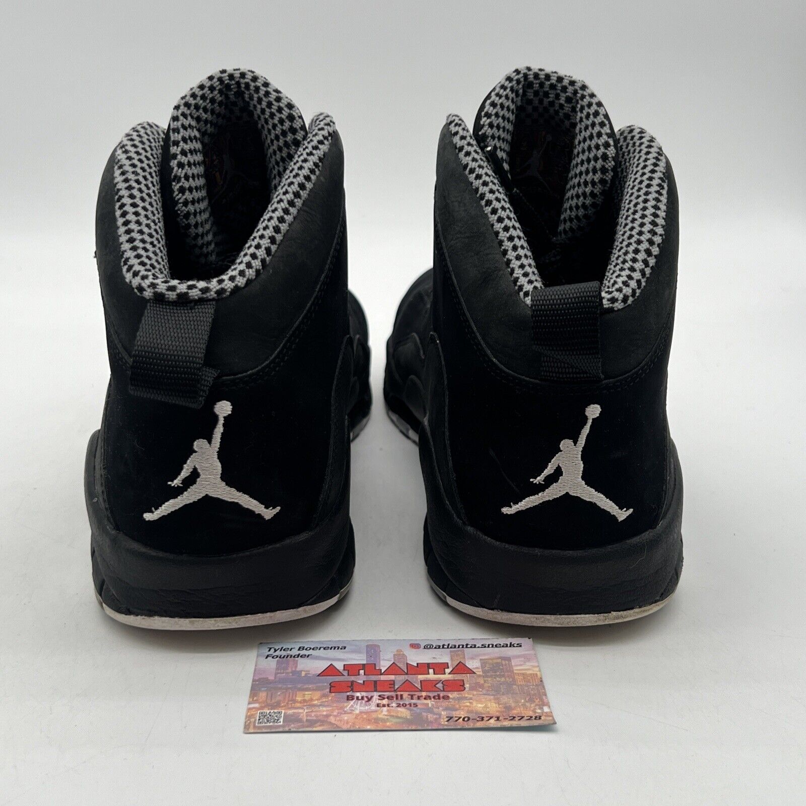 Size 13 - Air Jordan 10 Retro Stealth Black Suede White Grey (310805-003)