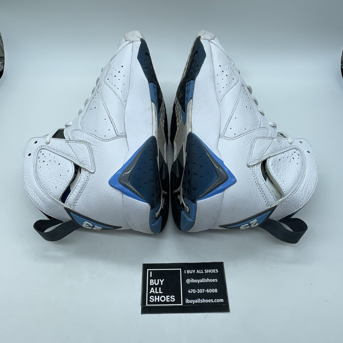 Size 9.5 - Air Jordan 7 Retro 2015 French Blue White Grey Leather (304775-107)