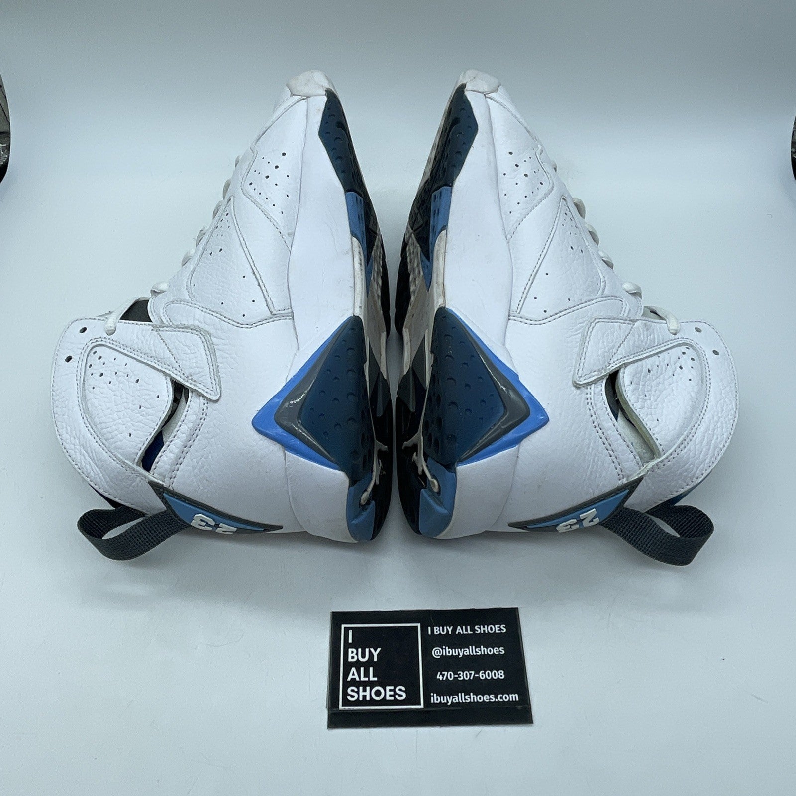 Size 9.5 - Air Jordan 7 Retro 2015 French Blue White Grey Leather (304775-107)