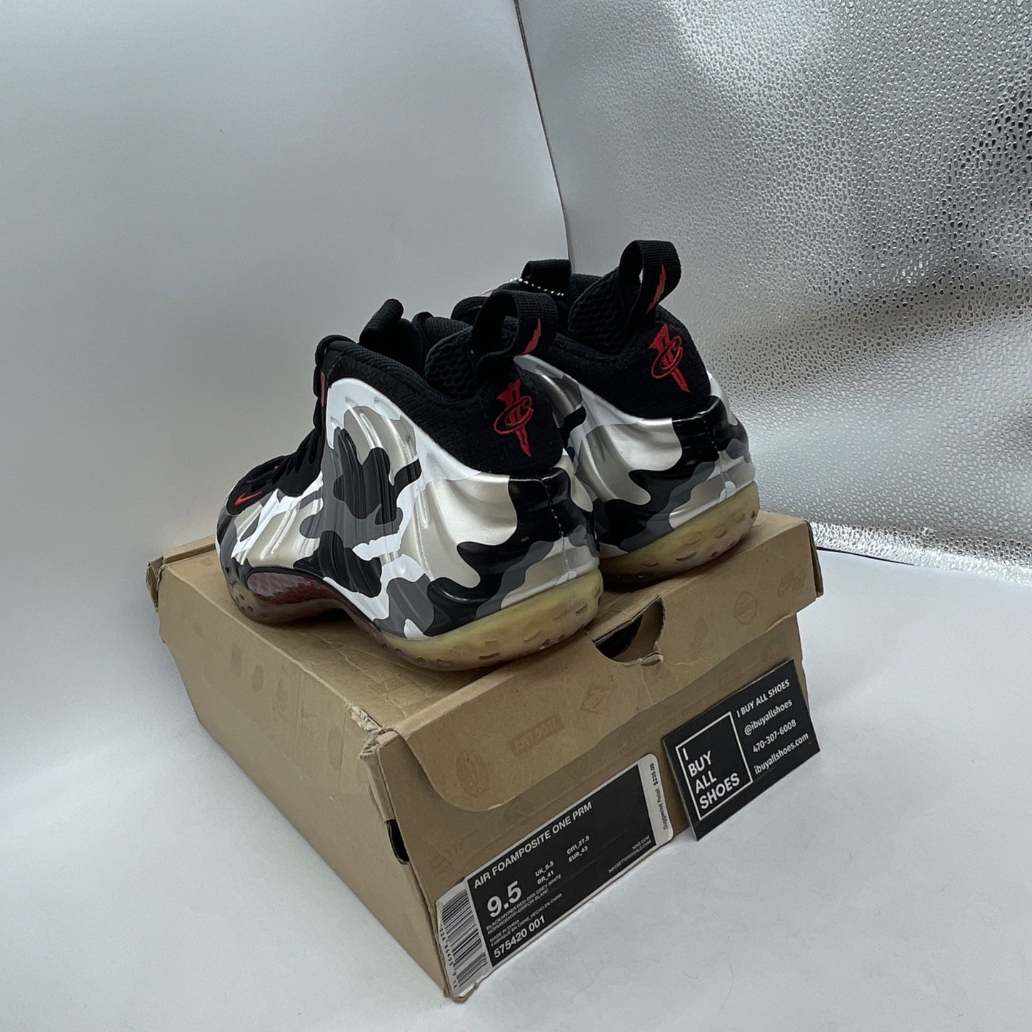 Size 9.5 - Nike Air Foamposite One PRM Fighter Jet (575420-001)