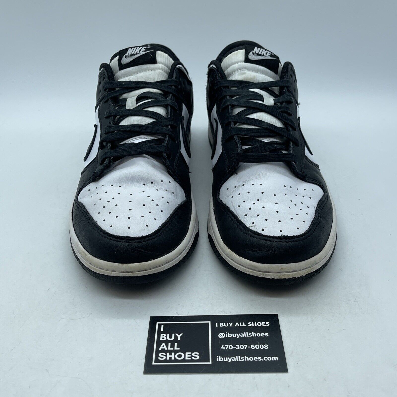 Size 10 - Nike Dunk Low Black White Leather (DD1391-100)
