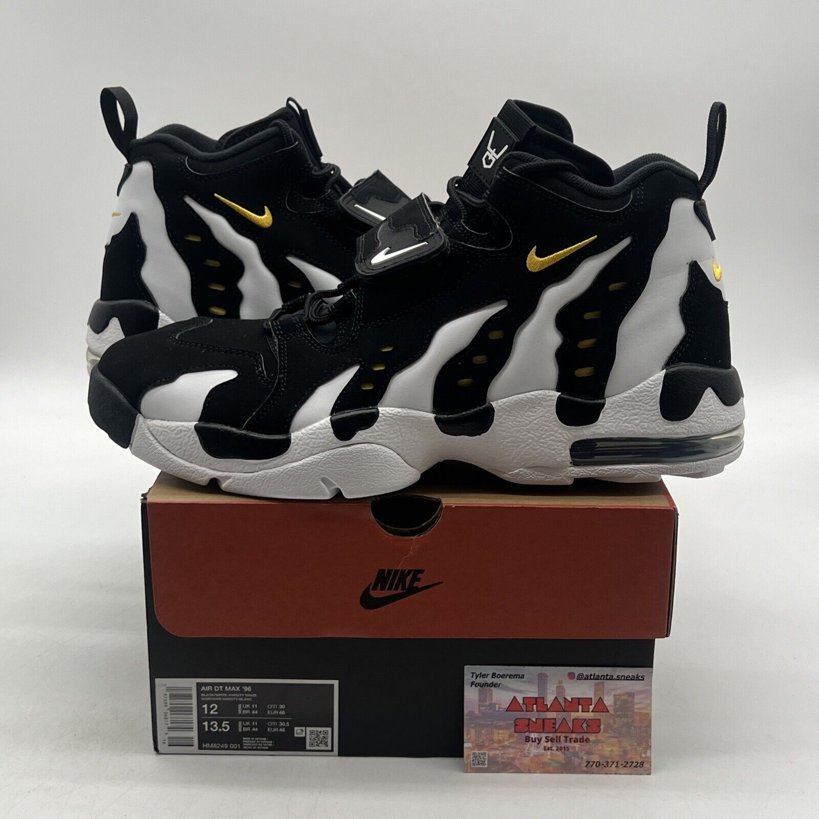 Size 12 - Nike Air DT Max ’96 2024 Black White Yellow Suede (HM8249-001)