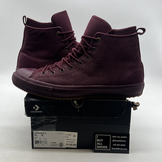 Size 13 - Converse Chuck Taylor All Star Waterproof High Dark Sangria (157458C)