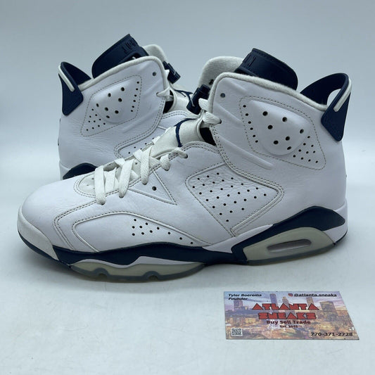 Size 10 - Jordan 6 Retro Midnight Navy White Leather (CT8529-141)