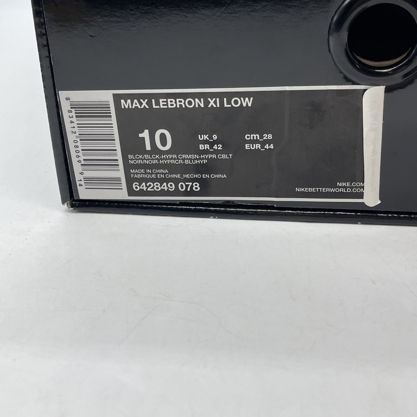 Size 10 - Nike Max LeBron 11 Low Gum Black Leather (642849-078)