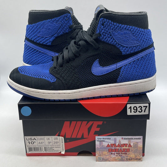 Size 10.5 - Air Jordan 1 Retro OG Flyknit High Royal Blue Suede (919704-006)