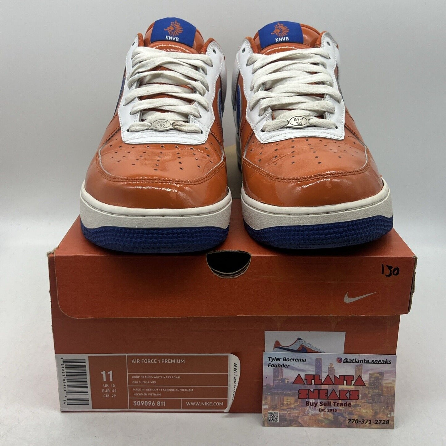 Size 11 -Nike Air Force 1 Premium Holland World Cup Orange Blue White 309096-811