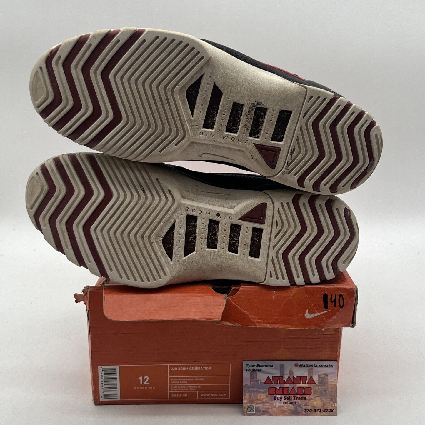 Size 12 - Nike Air Zoom Generation 2004 King's Rook Black Red White (308214-011)