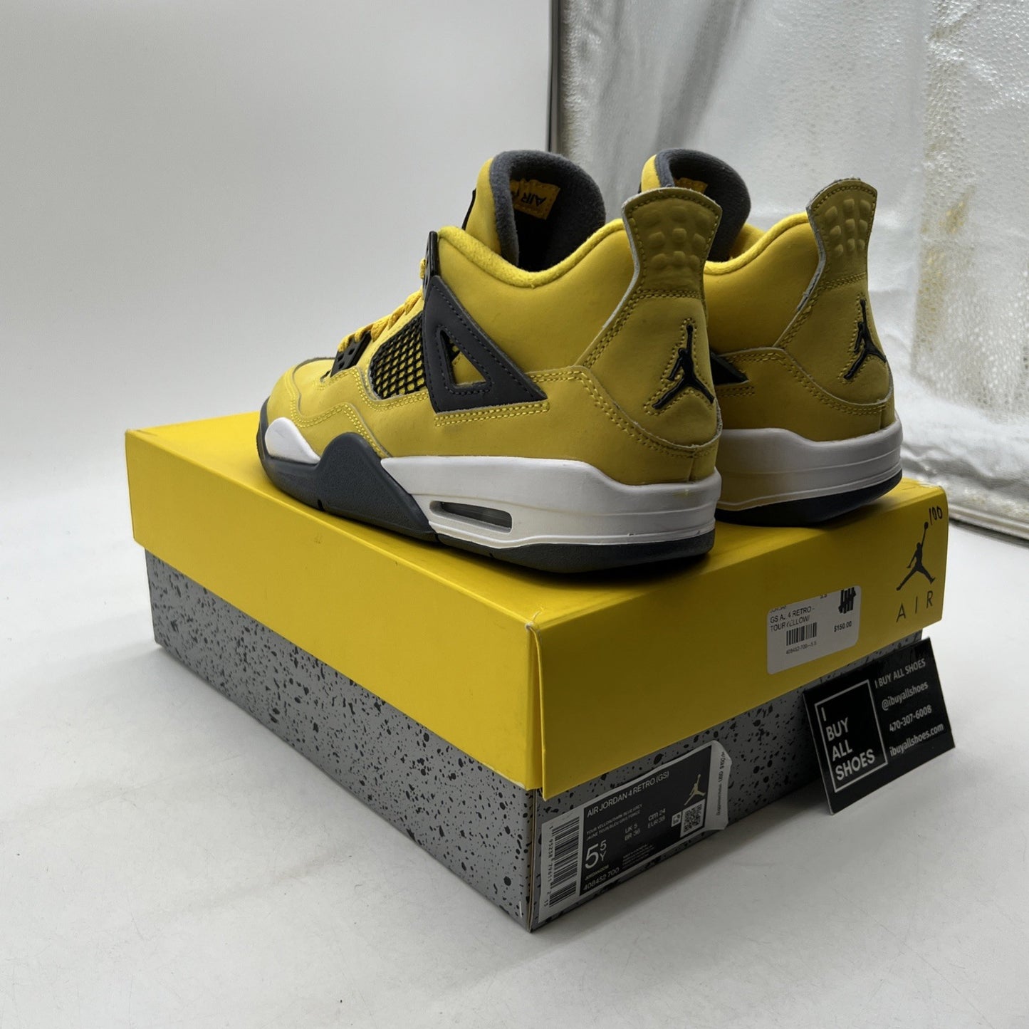 Size 5.5 - Air Jordan 4 Retro GS Tour Yellow 2021 - (408452-700)