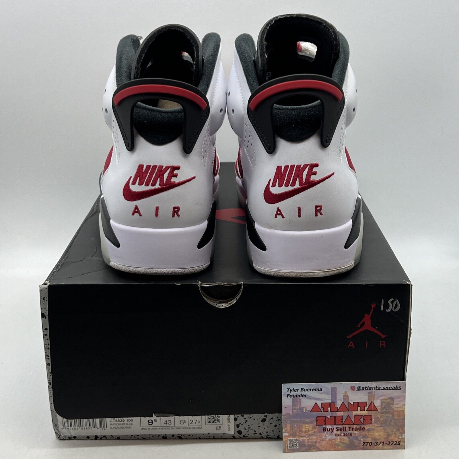 Size 9.5 - Jordan 6 Retro OG Mid Carmine White Leather Red Suede (CT8529-106)