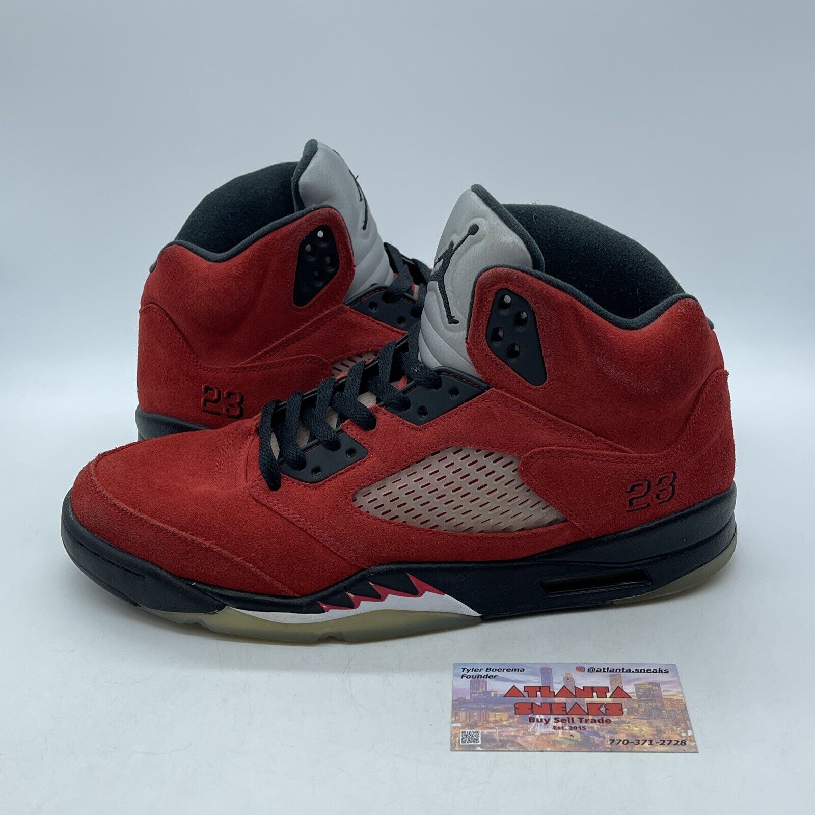 Size 11 - Jordan 5 Retro Mid Raging Bull Red Suede Black White (DD0587-600)