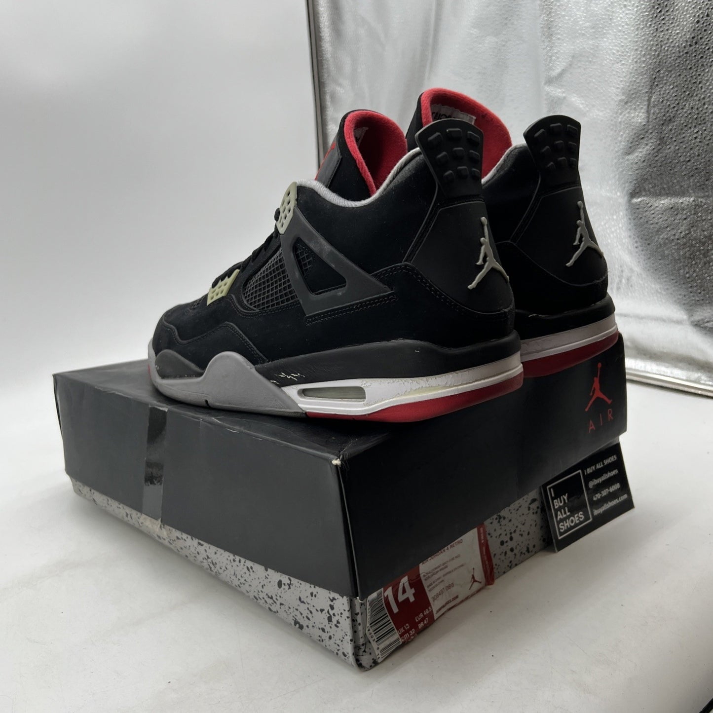 Size 14 - Air Jordan 4 Retro bred release 2012 (308497-089)