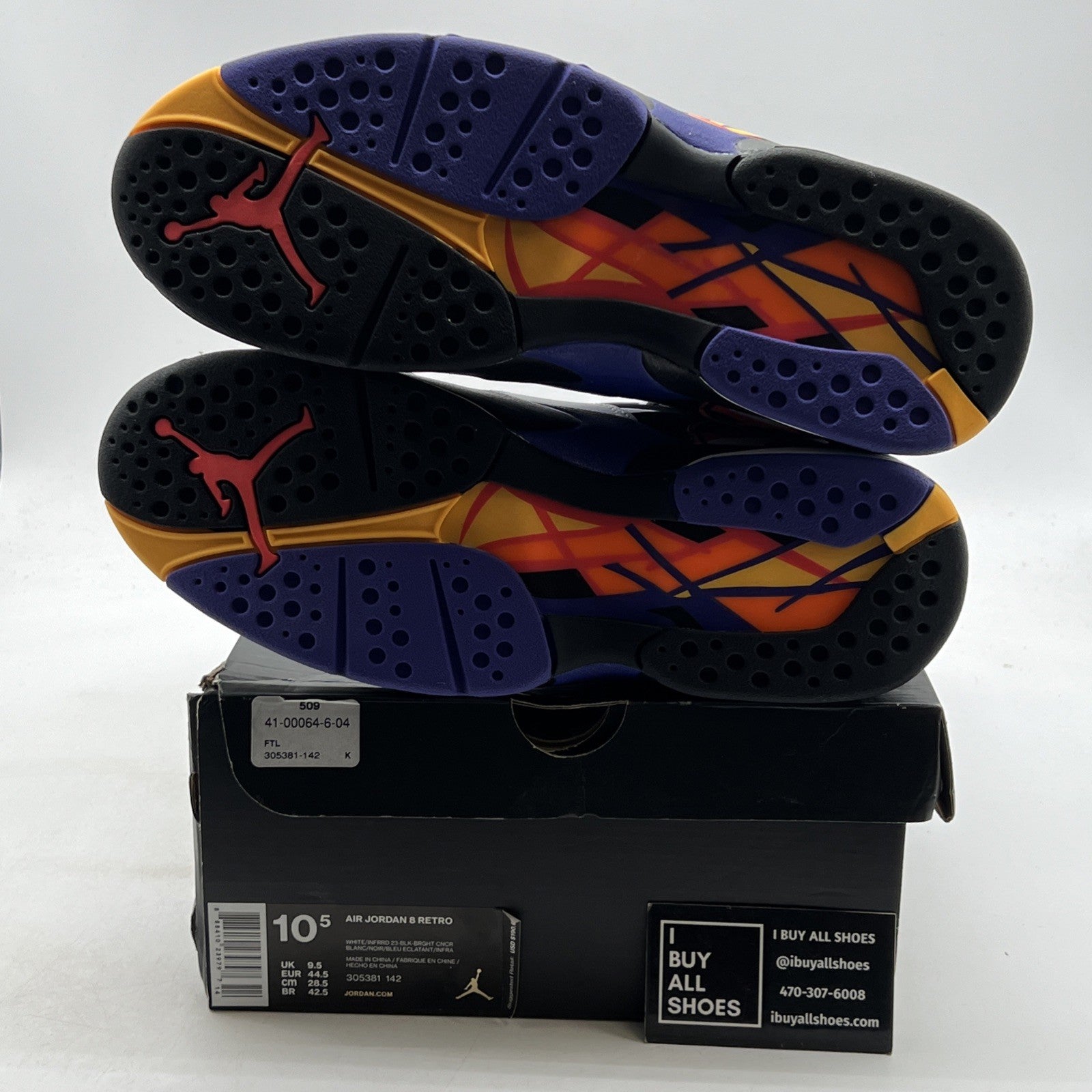 Size 10.5 - Air Jordan 8 Three-Peat (305381-142)