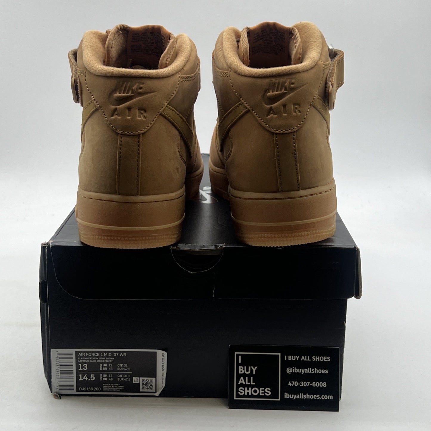 Size 13 - Nike Air Force 1 '07 Mid Flax (DJ9158-200)
