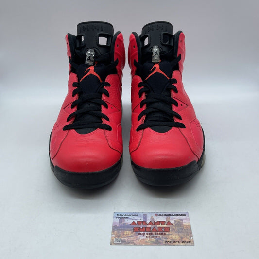 Size 12 - Air Jordan 6 Retro Infrared 23 Pink Black Leather (384664-623)