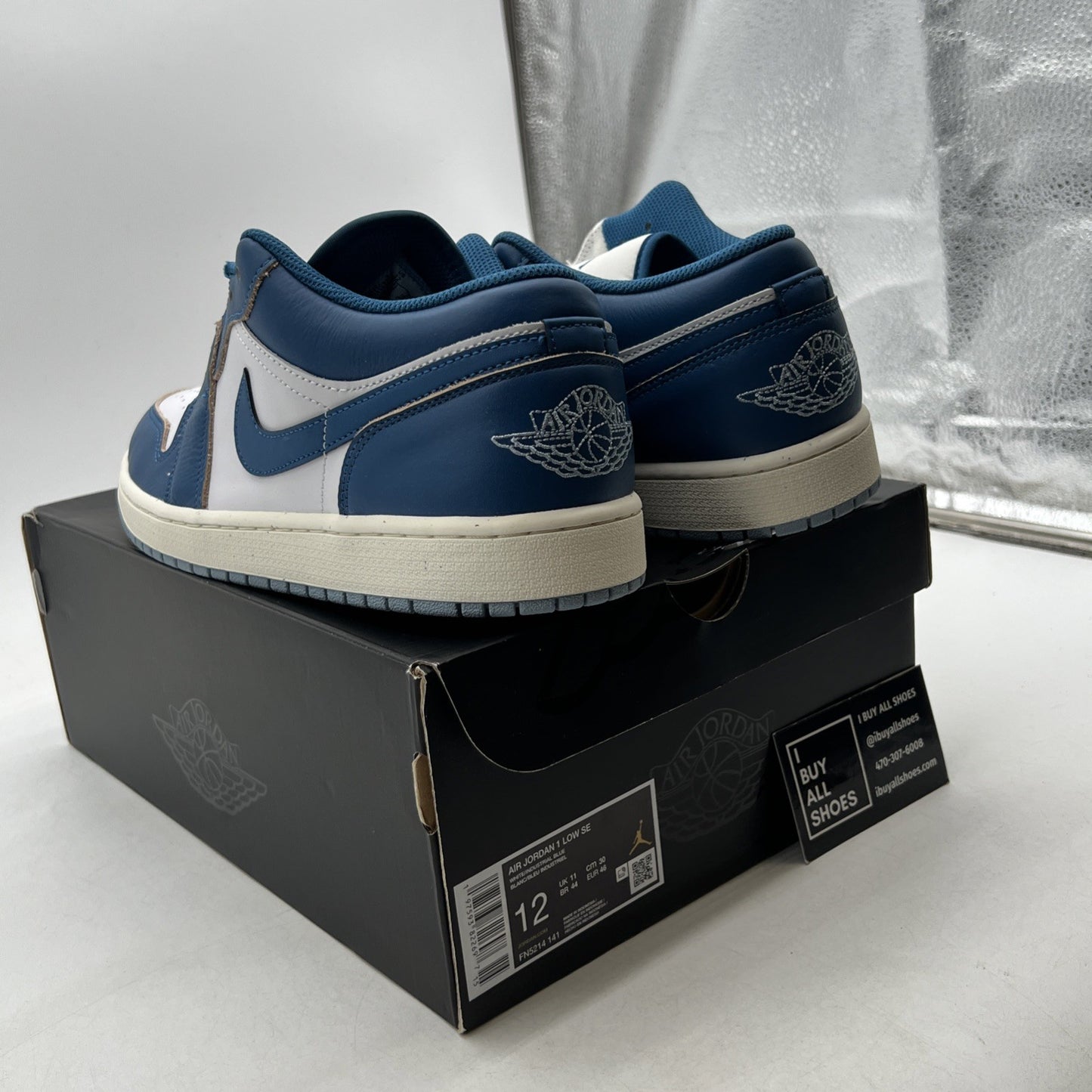 Size 12 - Air Jordan 1 SE Low Industrial Blue (FN5214-141)