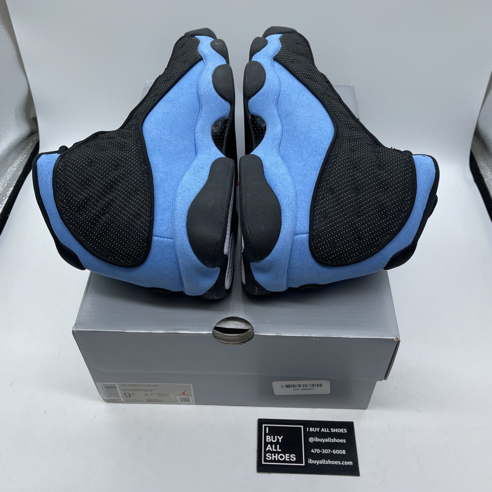 Size 10.5 - Jordan 13 Retro Mid Black University Blue Suede (DJ5982-041)