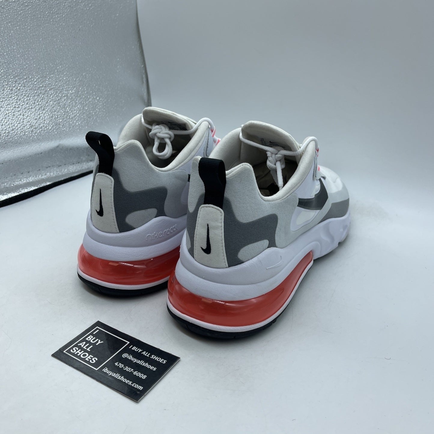 Size 14 - Nike Air Max 270 React White Crimson Black (CT1280-100)