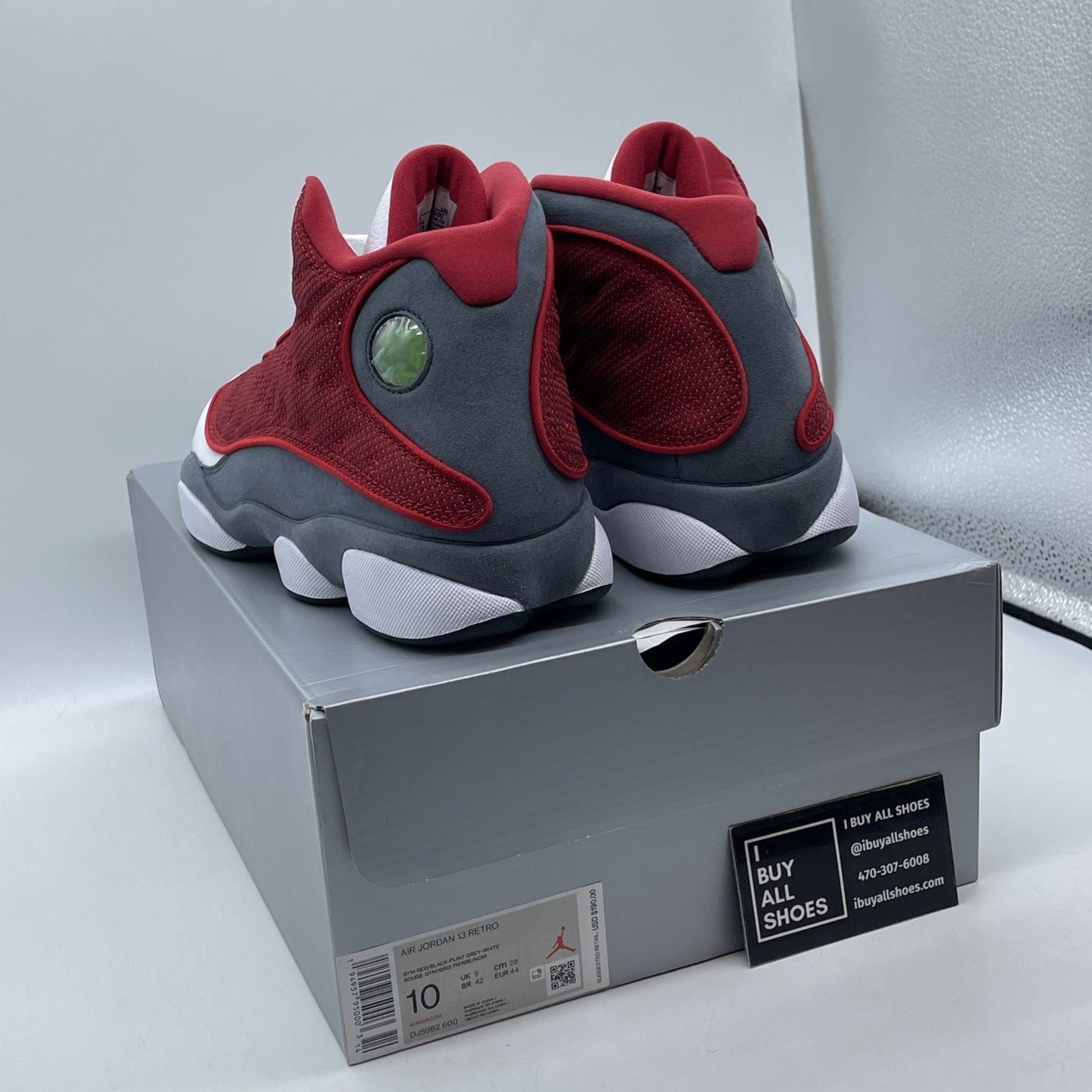 Size 10 - Jordan 13 Red White Grey Suede (DJ5982600)