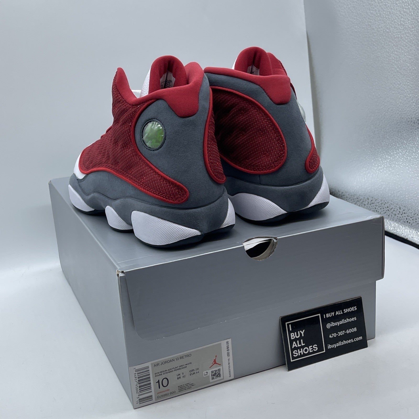 Size 10 - Jordan 13 Red White Grey Suede (DJ5982600)