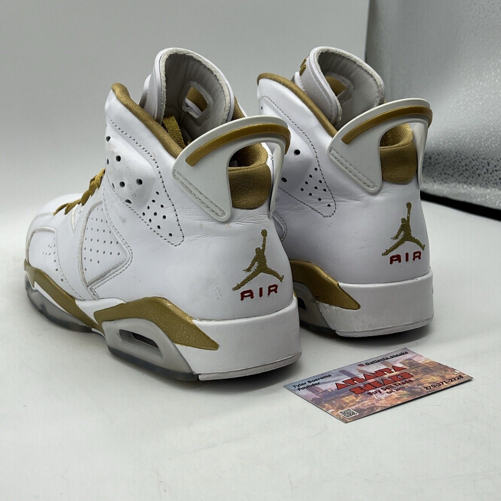 Size 8 - Air Jordan 6 Retro GMP White Gold Red Leather (384664-135)